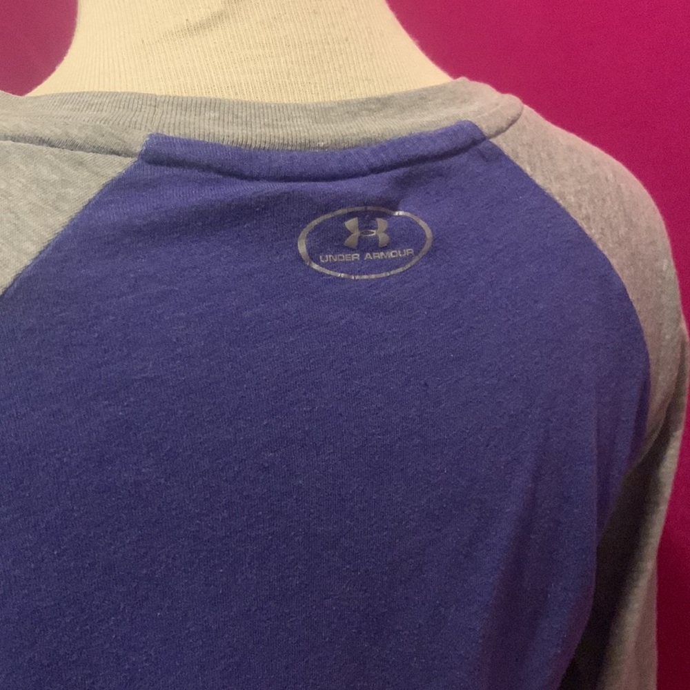 Under armour size small baseball style three-quarter length T-shirt gray… - Picture 2 of 3